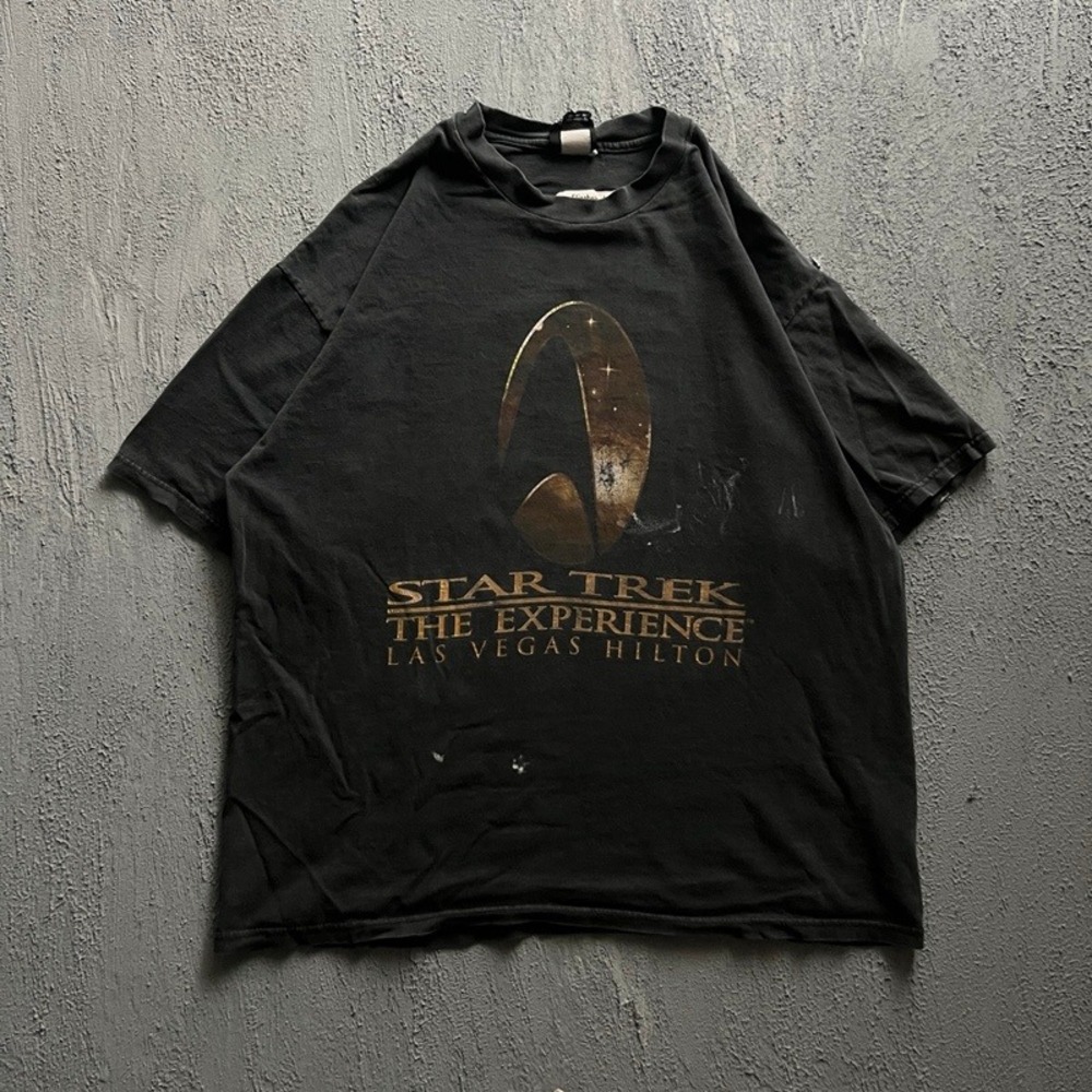 Vintage Star Trek Shirt XL Black 1990s The Experience Las Vegas Hilton